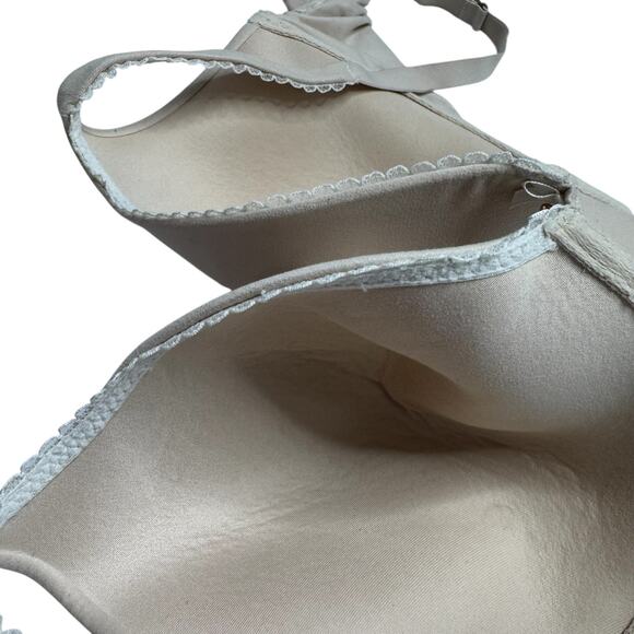 VICTORIAS SECRET Body Lined Perfect Coverage Bra in Beige Size 36DDD Lace Detail - Picture 6 of 9